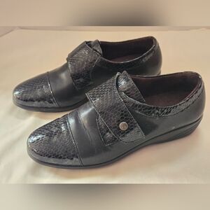 Pitillos Women's Leather Shoes Black Size Eur 39 US 8.5 Made in Spain